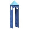 vidaXL Curtains for Loft Bed with Tunnel and Tower Blue