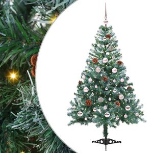 vidaXL Artificial Christmas Tree with Stand Green 150 cm PVC and Steel