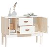 vidaXL Sideboard White 110x40x78 cm Solid Wood Pine