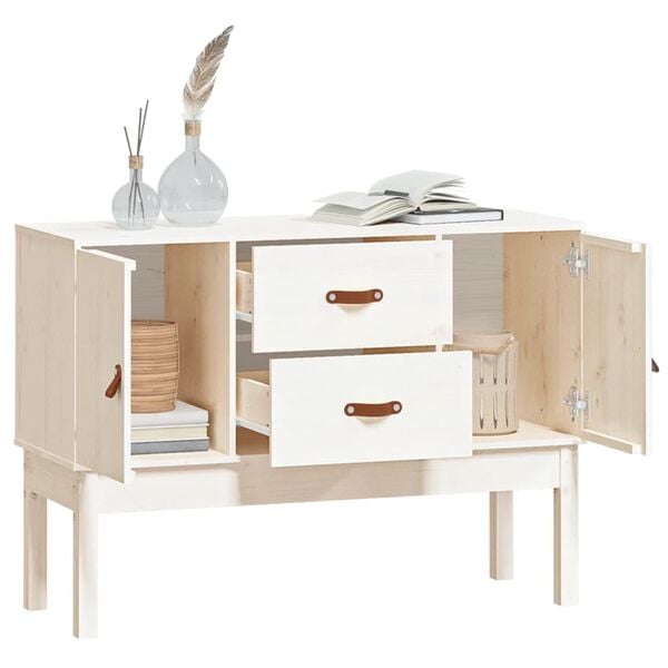vidaXL Sideboard White 110x40x78 cm Solid Wood Pine