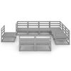vidaXL 9 Piece Garden Lounge Set Grey Solid Pinewood