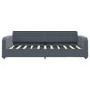 vidaXL Daybed with Trundle without Mattress Dark Grey 90x190 cm Single