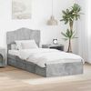 vidaXL Storage Bed Concrete Grey 90 x 200 cm Engineered Wood