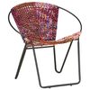 vidaXL Circle Chair Multicolours Chindi Fabric