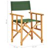 vidaXL Director's Chairs 2 pcs Solid Acacia Wood Green