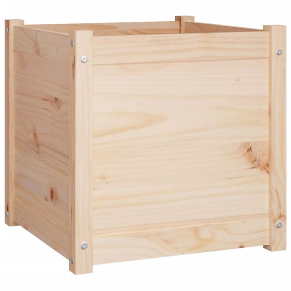 vidaXL Garden Planters 2 pcs 50x50x50 cm Solid Pinewood