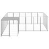 vidaXL Dog Kennel Silver 8.47 m² Steel