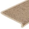 vidaXL Stair Mats Self-adhesive Sisal-Look 30 pcs 65x21x4 cm Sand