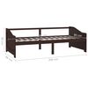 vidaXL 3-Seater Day Bed without Mattress Dark Brown 90x200cm