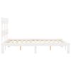 vidaXL Bed Frame without Mattress White Small Double Solid Wood Pine