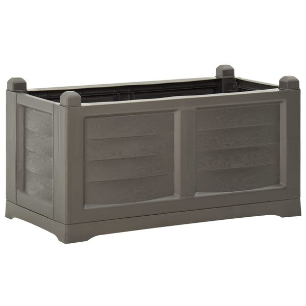 vidaXL Flower Box Grey 80x42.5x42 cm PP