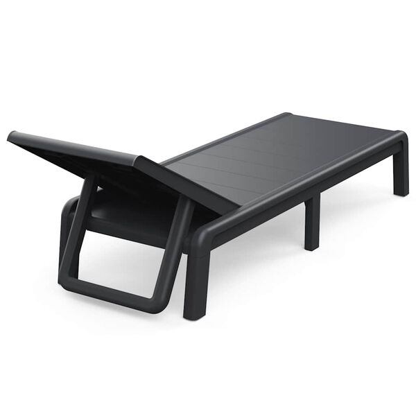 Keter Sunlonger with Cushion Formentera Wooden texture Anthracite