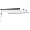vidaXL Retractable Awning Anthracite and White 3x2.5 m Fabric&Aluminium