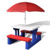 vidaXL Patio Furniture | Red | PP | Compact | Durable | Kids Picnic Table