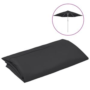 vidaXL Replacement Fabric | Black | 100% polyester | Medium | Foldable
