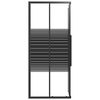 vidaXL Stripe Shower Cabin ESG 90x70x180 cm Black