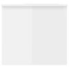 vidaXL Coffee Table High Gloss White 102x50.5x46.5 cm Engineered Wood