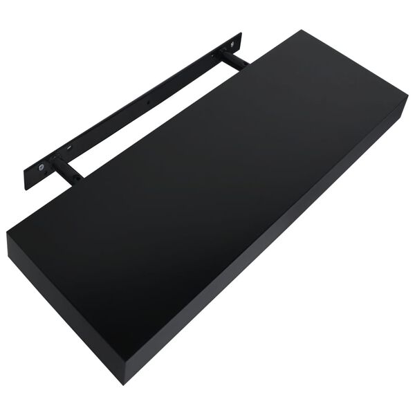 vidaXL Floating Wall Shelves 2 pcs Black 40x20x3.8 cm