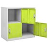 vidaXL Locker Cabinets 5 pcs Light Grey and Green 90x45x92.5 cm Steel
