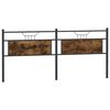 vidaXL Headboard Smoked Oak 193 cm Engineered Wood and Steel