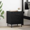 vidaXL Bedside Cabinet with Drawer 2 pcs Black Oak 40 x 35 x 47.5 cm