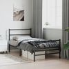vidaXL Metal Bed Frame without Mattress with Footboard&nbsp;Black 100x190cm