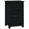 vidaXL Bedside Cabinet Black 40x35x61.5 cm Solid Wood Pine
