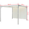 vidaXL Pergola with Adjustable Roof Cream White Steel 3x3 m
