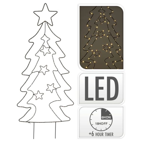 Ambiance Garden Stick Christmas Tree with 90 LEDs