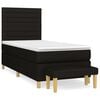 vidaXL Box Spring Bed with Mattress Black 90x190 cm Fabric