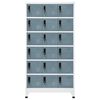 vidaXL Locker Cabinet Light Grey and Dark Grey 90x40x180 cm Steel