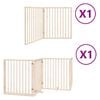 vidaXL Dog Gate with Door Foldable 6 Panels 480 cm Poplar Wood