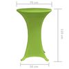 vidaXL Stretch Table Cover 2 pcs 70 cm Green