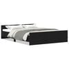 vidaXL Bed Frame without Mattress Black Oak 150x200 cm Engineered Wood