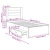 vidaXL Bed Frame with Drawer Smoked Oak 100 x 200 cm Engineered Wood