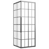 vidaXL Shower Cabin Frosted ESG 70x70x180 cm Black