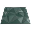 vidaXL Wall Panels 12 pcs Green 50x50 cm XPS 3 m² Diamond