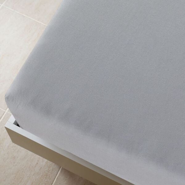 vidaXL Jersey Fitted Sheets 2 pcs Grey 180x200 cm Cotton