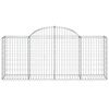 vidaXL Arched Gabion Basket 200x50x80/100 cm Galvanised Iron