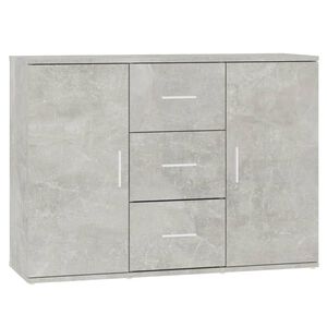 vidaXL Sideboard Concrete Grey 91x29.5x65 cm Engineered Wood