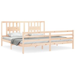 vidaXL Bed Frame without Mattress 200x200 cm Solid Wood