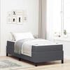 vidaXL Bed Frame with Mattress Dark Grey 100 x 200 cm Fabric