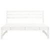 vidaXL Garden Middle Sofa White 120x80 cm Solid Wood Pine