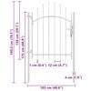 vidaXL Garden Gate Steel 1x2 m White