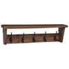 vidaXL Hanger Brown 50 x 10 x 14 cm Solid Mahogany Wood