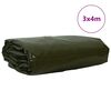 vidaXL Tarpaulin 650g / m² Olive Green 3 x 4 m Canvas with PVC Coating