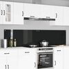 vidaXL Kitchen Backsplash 2 pcs Black 110 x 50 cm Tempered Glass