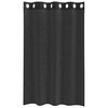 vidaXL Voile Curtains with Grommets 2 pcs Black 140x175 cm
