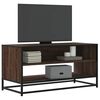 vidaXL TV Cabinet Brown Oak 91x40x46 cm Engineered Wood and Metal