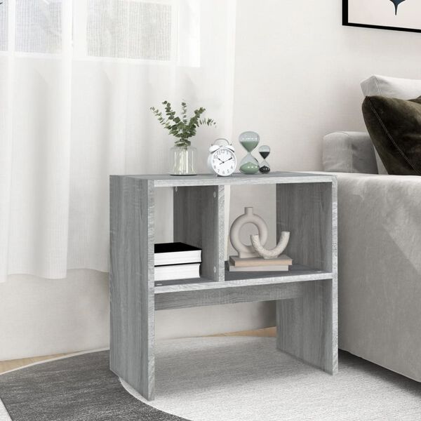 vidaXL Side Table Grey Sonoma 50x30x50 cm Engineered Wood